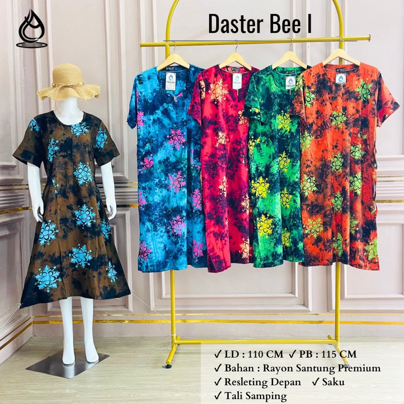 RM [LD 110 Pb 115] TIRTA AYU Daster Yusnia Klok Daster Batik Cap Motif Bunga Warna Soft Kualitas Pre
