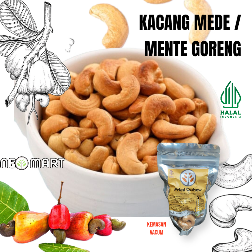

Kacang Mete / Mede Mente Matang Goreng 50gr