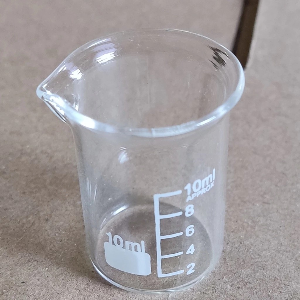 TERMURAH Beaker glass 10mL kaca Low Form Gelas Kimia Ukur 10ml gelas piala takar approx 10ml beker