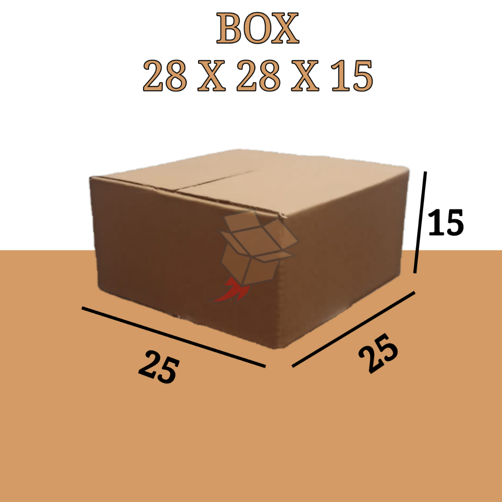 

Kardus Polos Karton Box Coklat DieCut 25x25x15