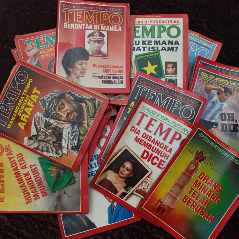 Majalah Tempo Lawas tahun 1982 1984 1985 1986 1987