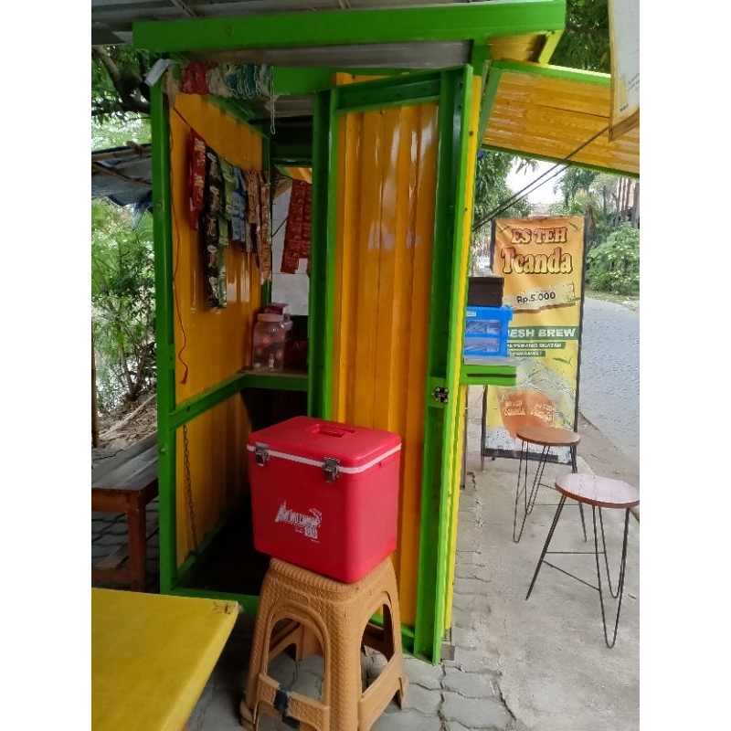 

dijual booth semi kontainer bekas 120 x 100 x 200 bekas mulus