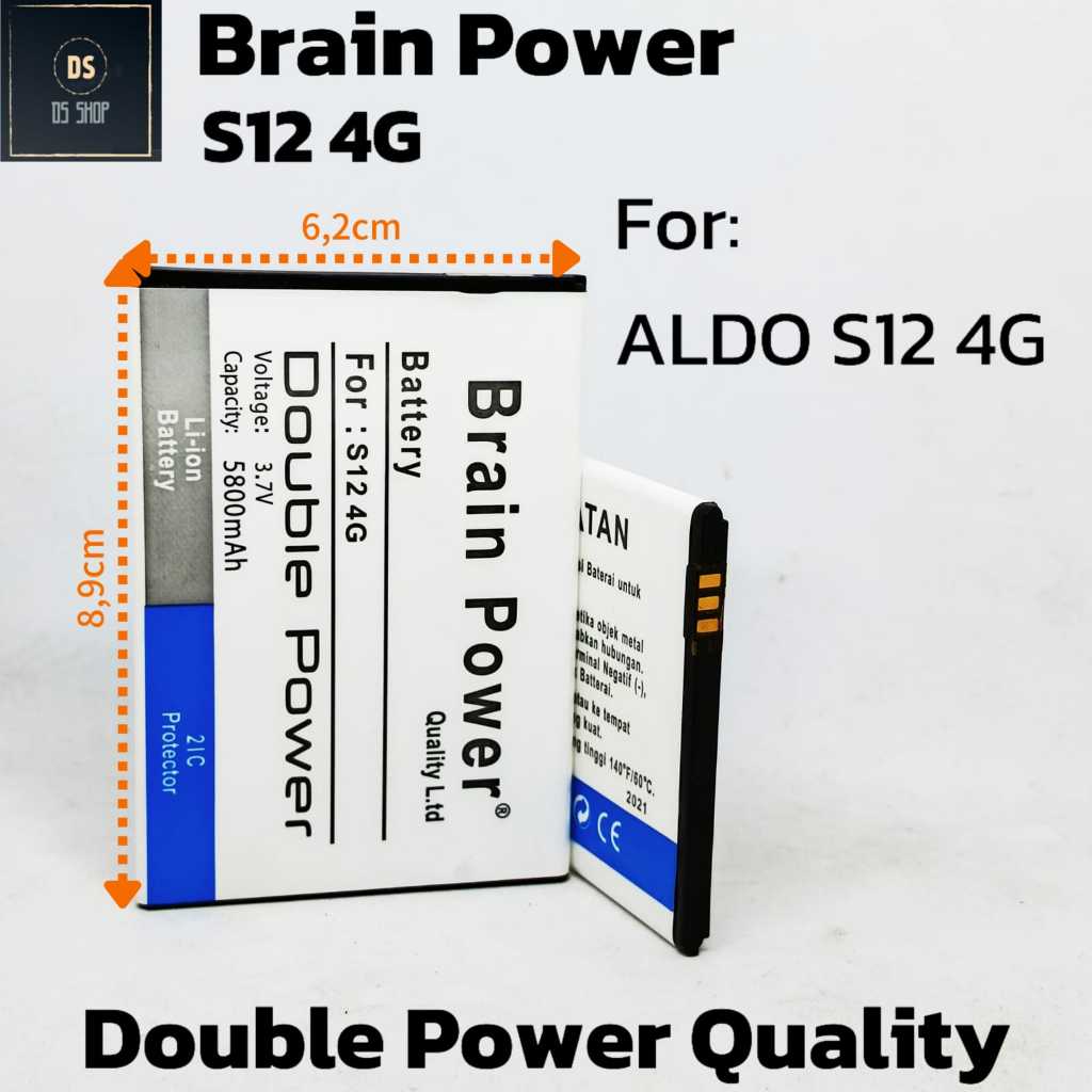 Baterai HP ALDO S12 4G Galaxy Bokeh Original Double Power Ori Batre OEM