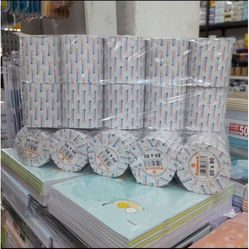 

Isi 10 Kertas Thermal Printech 80 x 80/ Kertas Struk Kasir