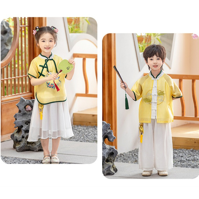 Fairyland | 8810 Qipao Cheongsam Couple SETELAN anak laki Dress Anak Perempuan Imlek Chinese New Yea