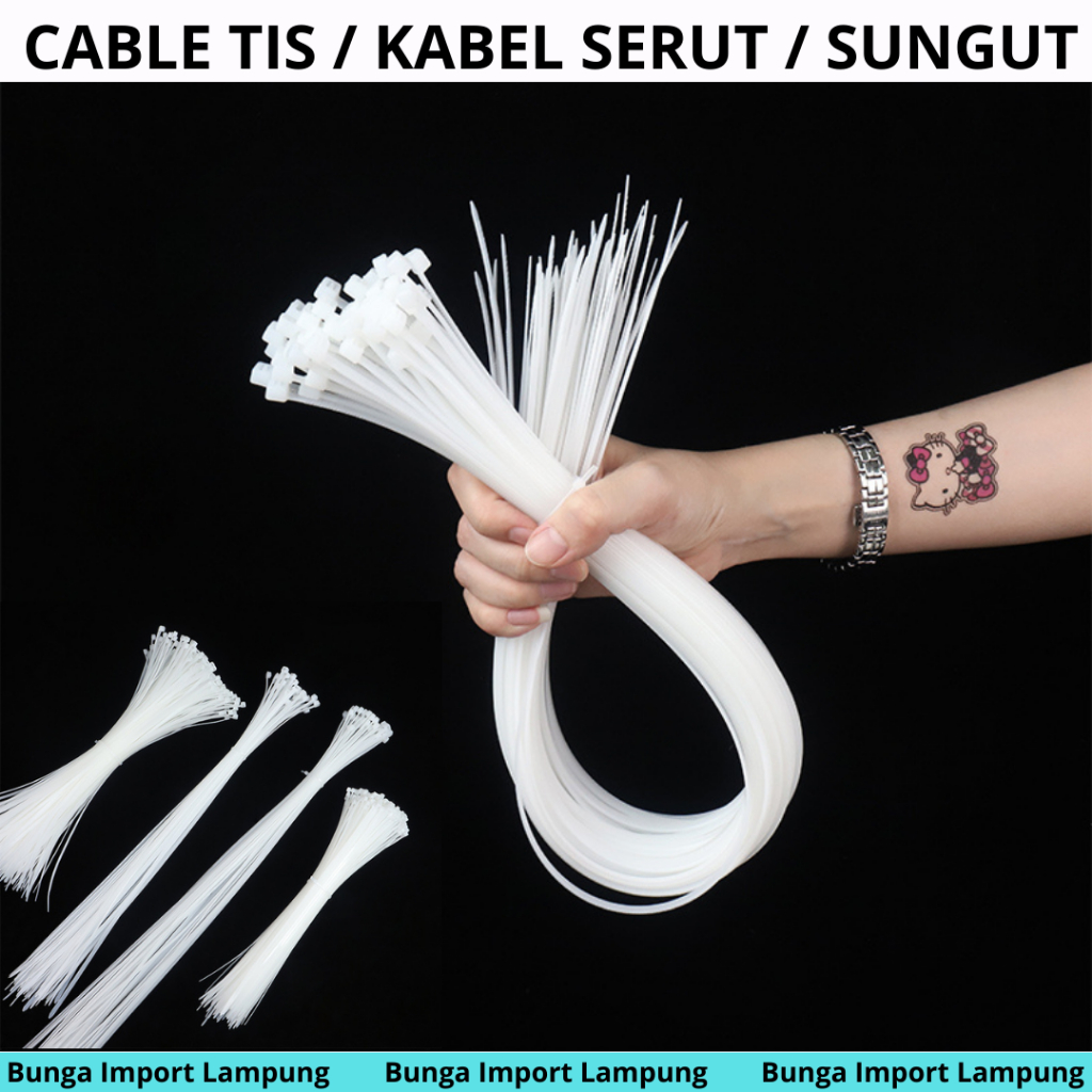 

1 PCS CABLE TIES KABEL TIS TALI SERUT KUMIS KUCING IMPOR