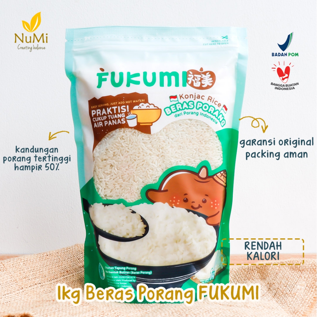 

{HANYA DI SINI}FUKUMI BERAS PORANG NASI SEHAT SHIRATAKI 1 KG/FUKUMI BERAS PORANG