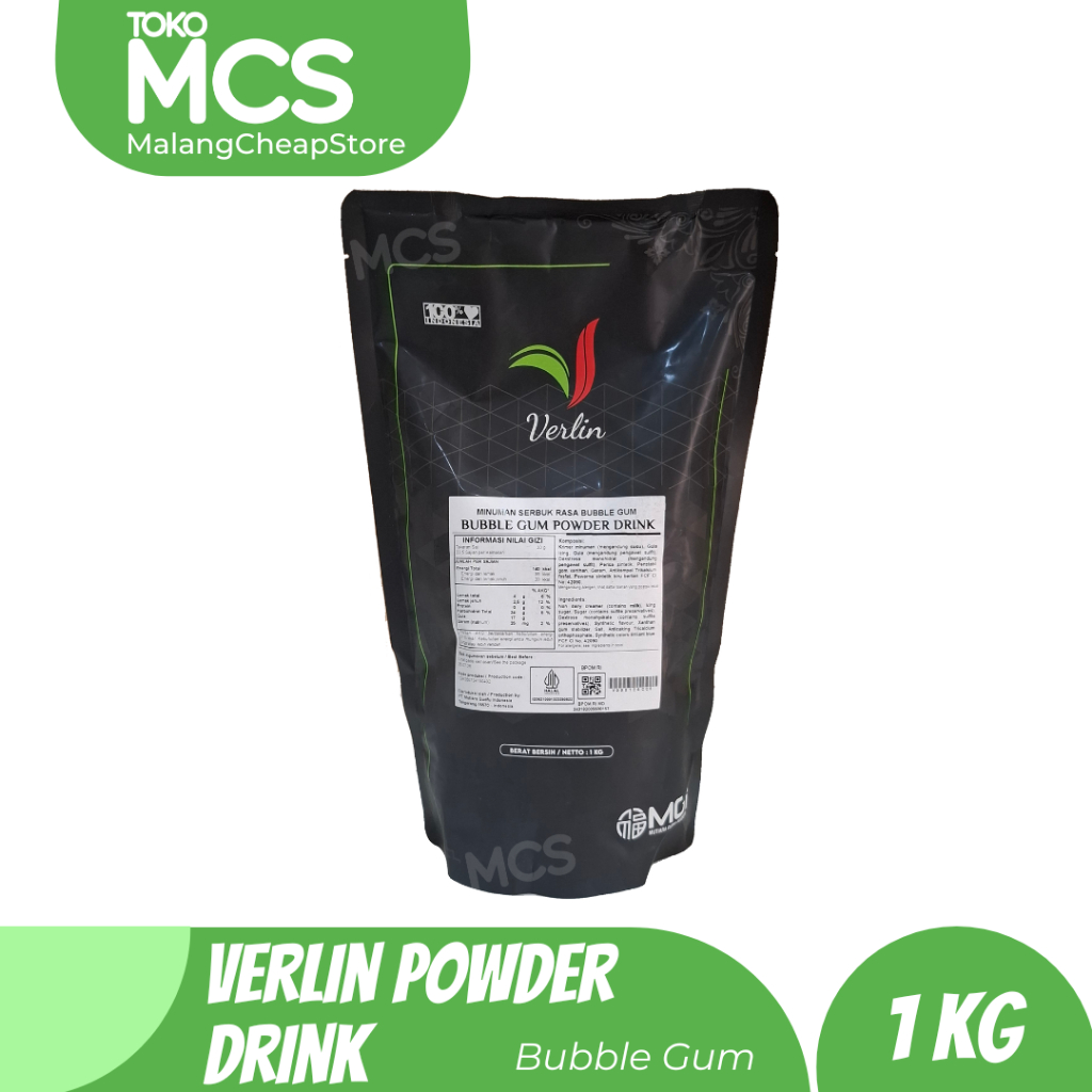 

VERLIN Bubuk Minuman rasa BUBBLE GUM / Verlin bubble drink 1kg