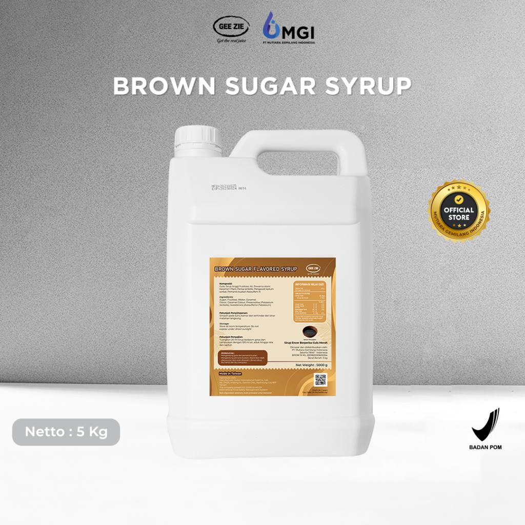 

Mutiaragemilang.id Gee Zie Comefood Gula Aren Cair / Brown Sugar Syrup Signature Premium Import 6kg