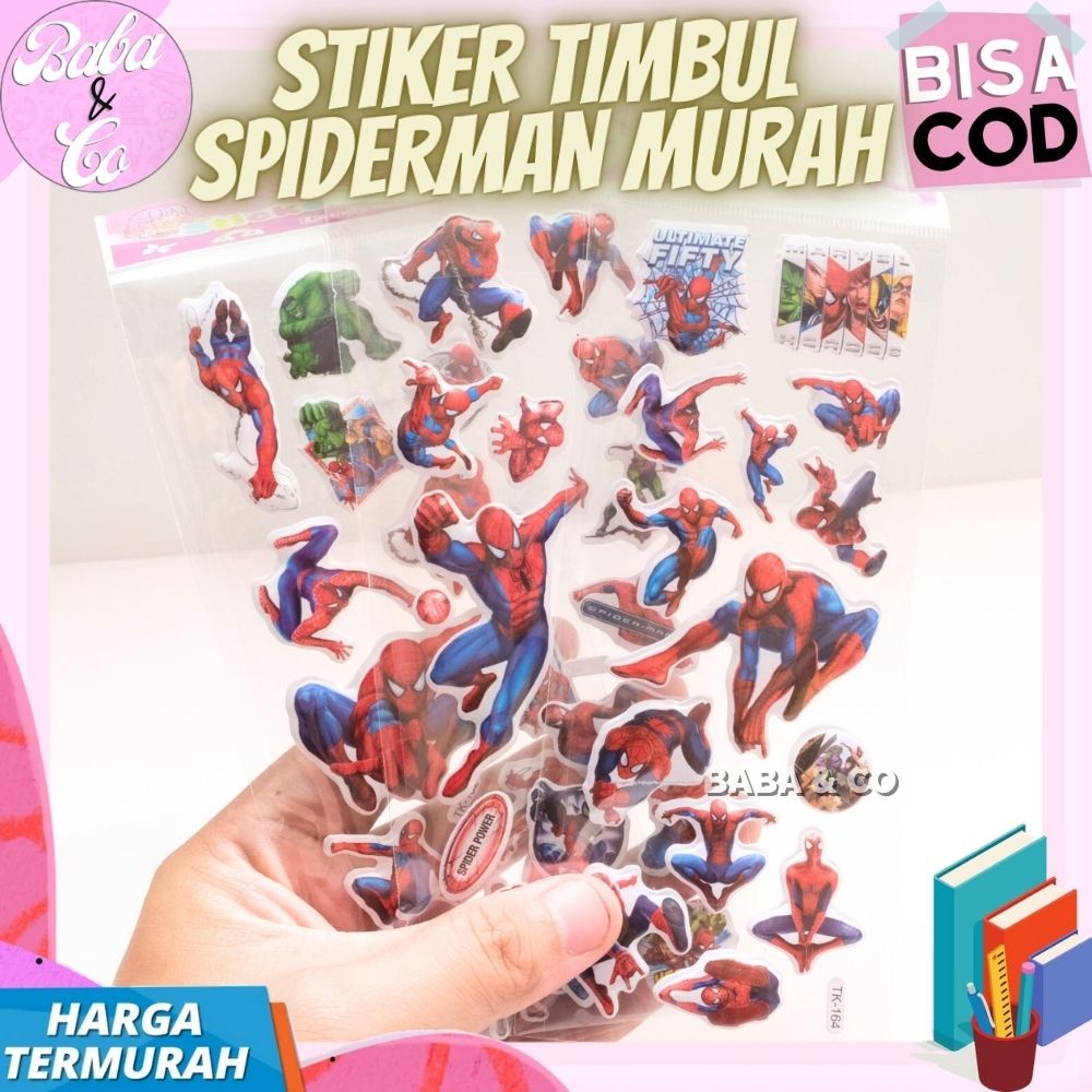 

STIKER TIMBUL SPIDERMAN SUPERHERO STICKER 3D SPIDERMAN TIMBUL LUCU UNIK MURAH STIKER MURAH SPIDERMAN SUPER HERO READY COD