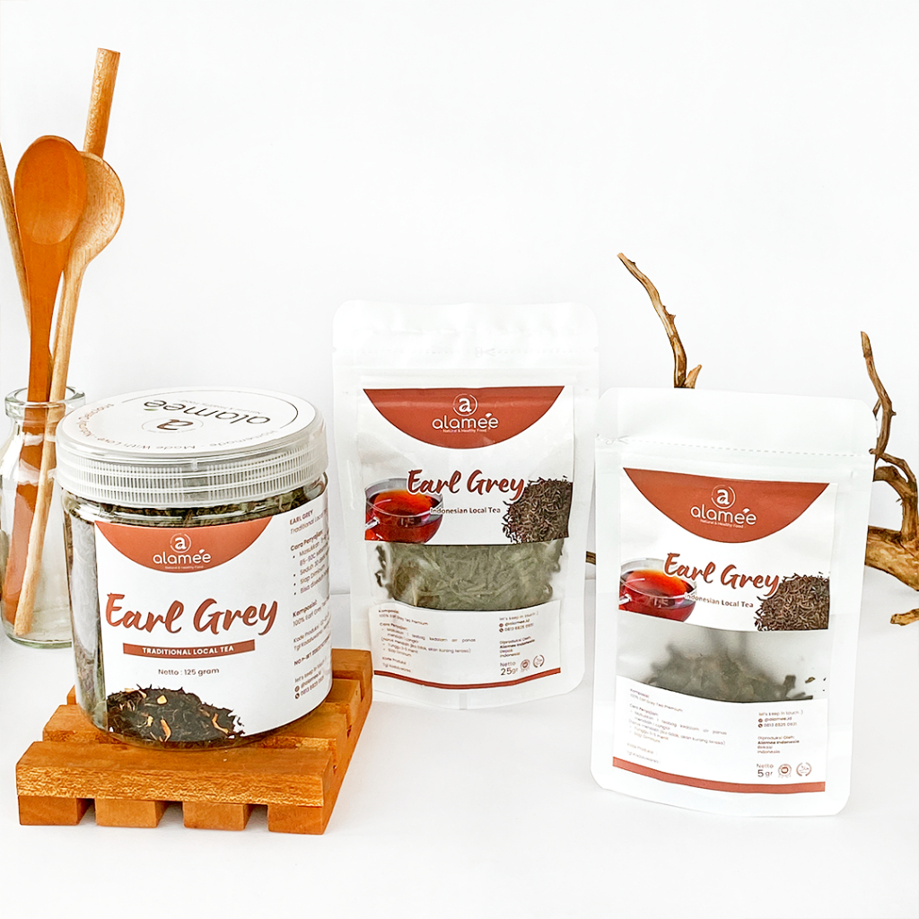 

ALAMEE Teh Bunga Earl Grey Black Tea Alami Organik Dried Leaf