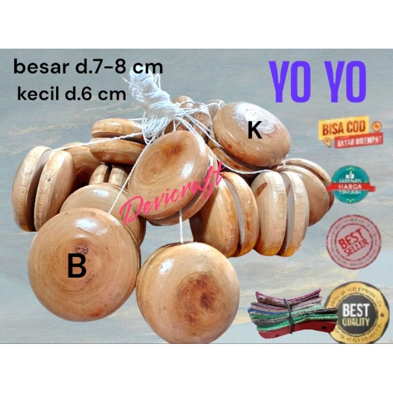 Yoyo  1 ikat ( 20 buah ) , Grosir  yoyo kayu, ( untuk Grosir  KALEP DI TALI SENDIRI )mainan klasik, 