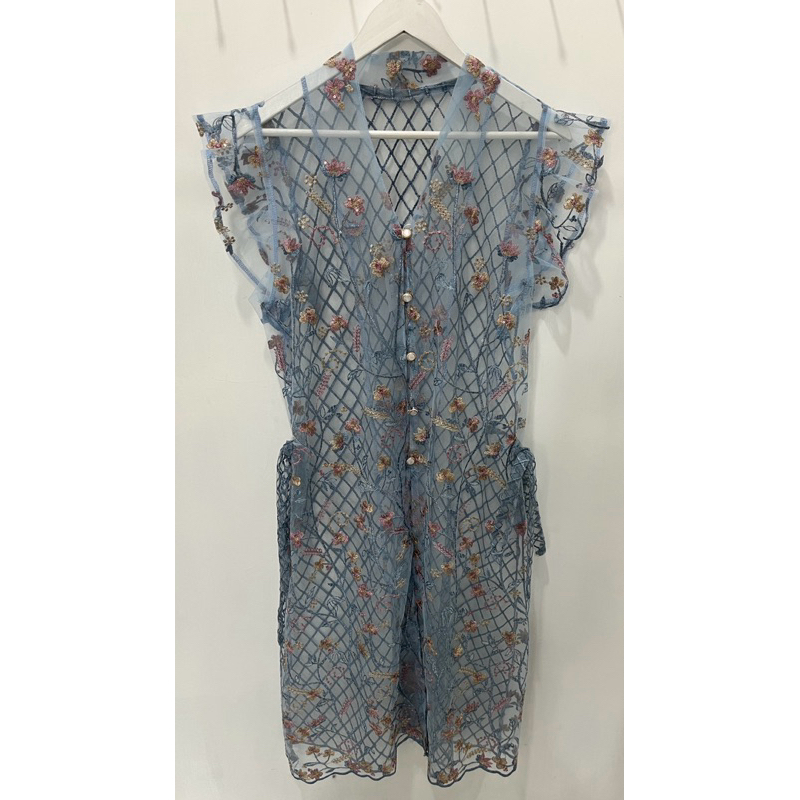 Long outer Brukat Tile motif