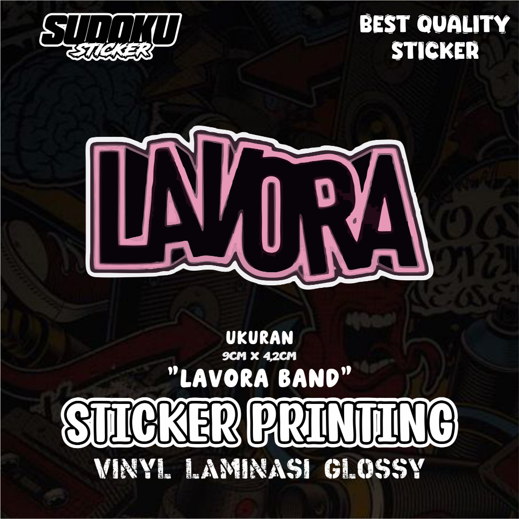 

STICKER STIKER PRINTING LOGO LAVORA BAND VIRAL FYP AESTHETIC
