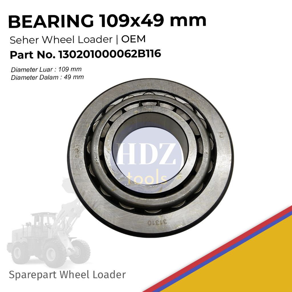 Bearing 109x49mm Seher Wheel Loader Part No 31310 - OEM