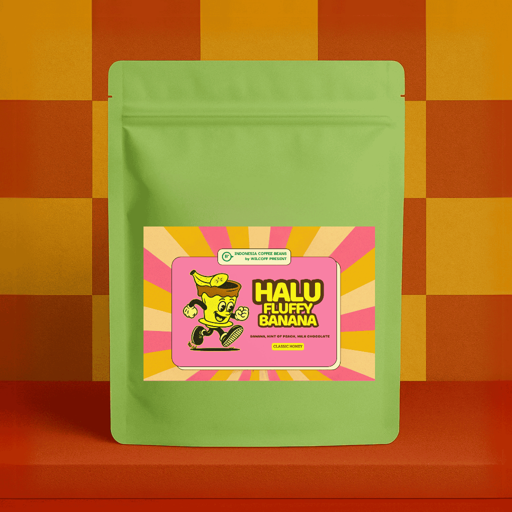 

Kopi Arabika Halu Fluffy Banana Honey Process – Biji Kopi Premium Single Origin by Wilcoff 150gr