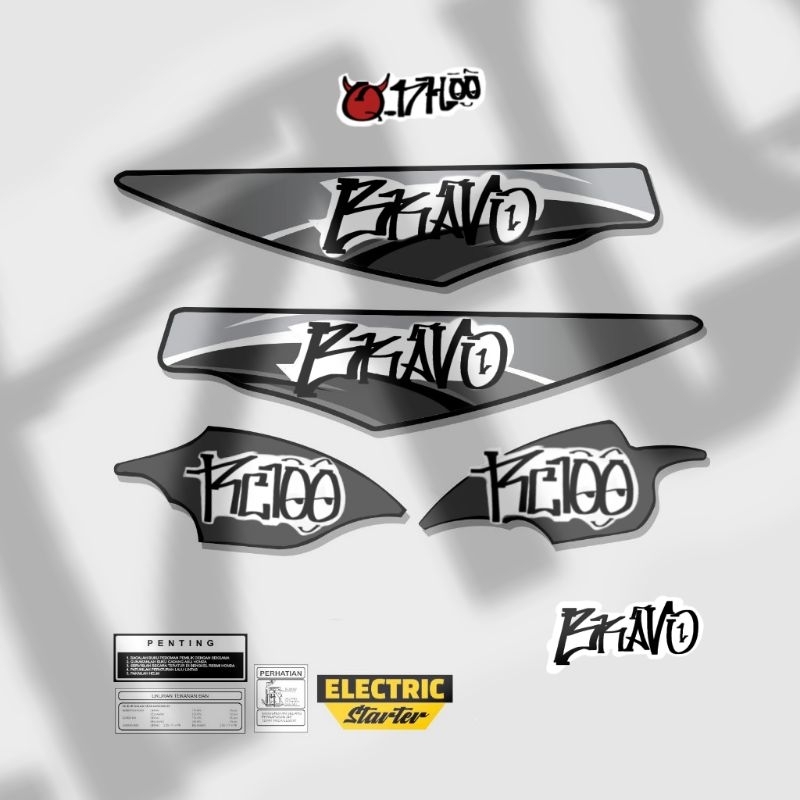 STRIPING CUSTOM SUZUKI RC 100 HIPHOP STYLE/LIST STIKER SUZUKI RC 100 Y2K STYLE KALCER