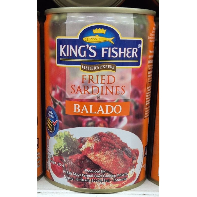 

Sarden Goreng Dalam Sambal Balado KING'S FISHER Fried Sardines In Balado Sauce 425g - HK.