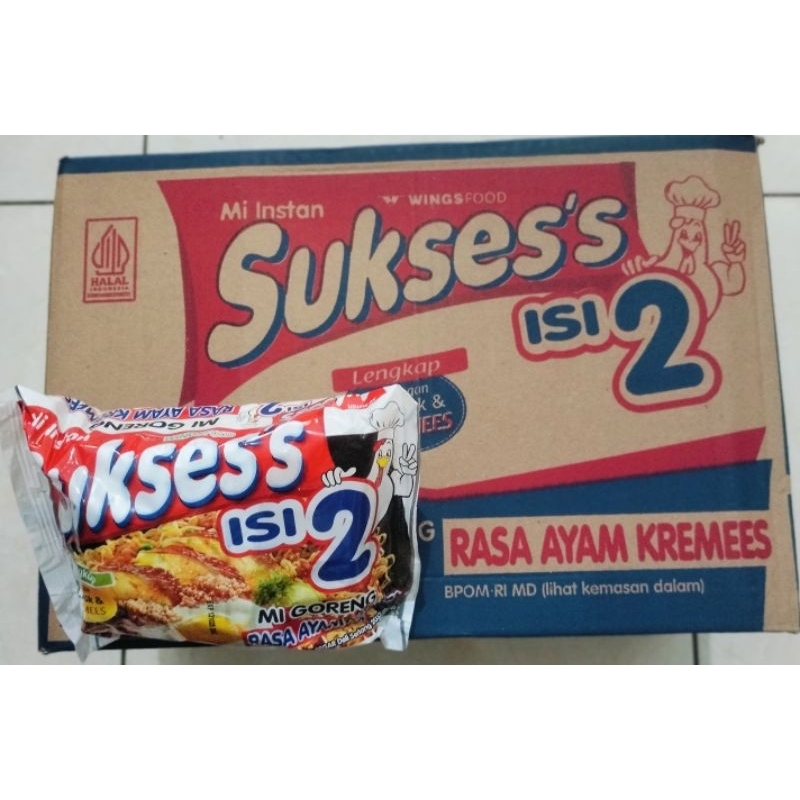

Mie Sukses isi 2 rasa Ayam Kremes 1 dus isi 24 bks @133 gr