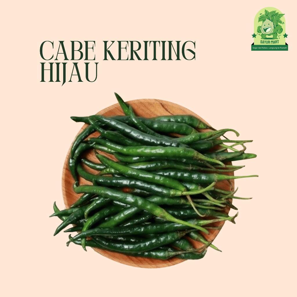 

Cabe Keriting Hijau 100 Gram