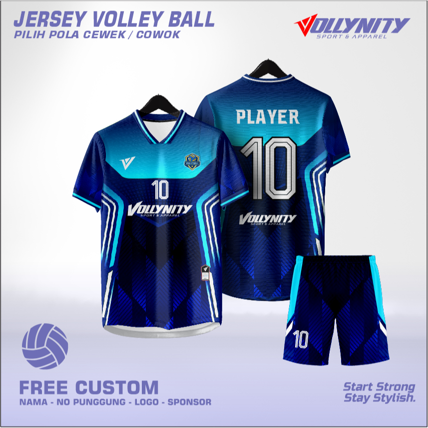 Vollynity  JERSEY VOLLY Premium COWOK CEWEK / jersy voli set printing celana lotto, custom nameset m