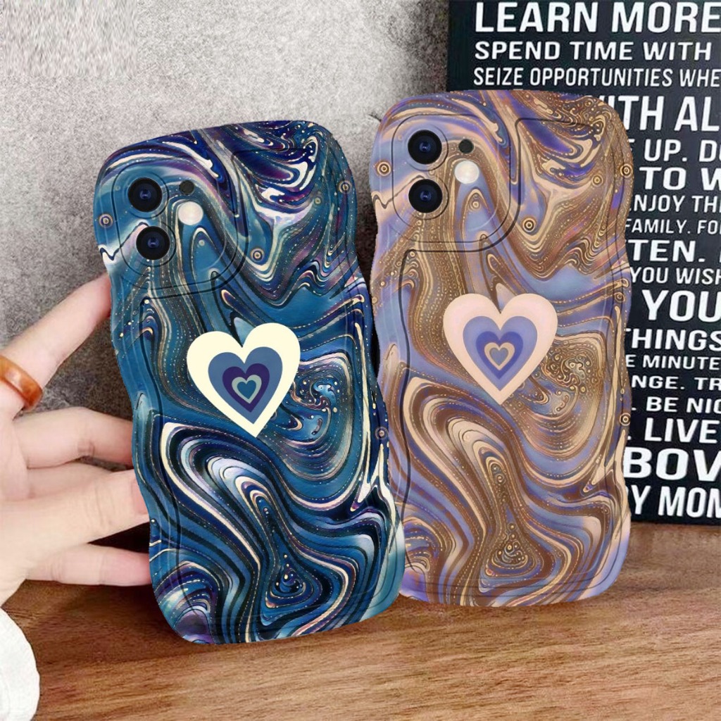 CASE GELOMBANG UNTUK TIPE HP OPPO VIVO XIAOMI REALME INFINIX IP SAMSUNG SOFTCASE MOTIF TRENDY N 369