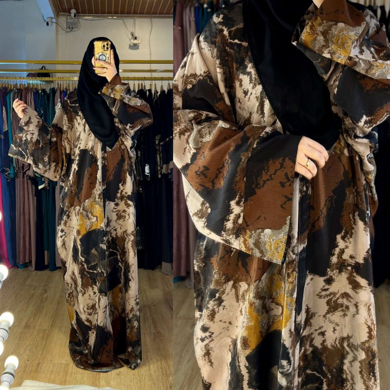 Kaftan Mesir Motif Abstrak 2025 Original