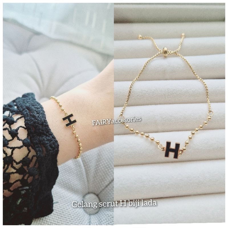 Gelang H serut biji lada titanium