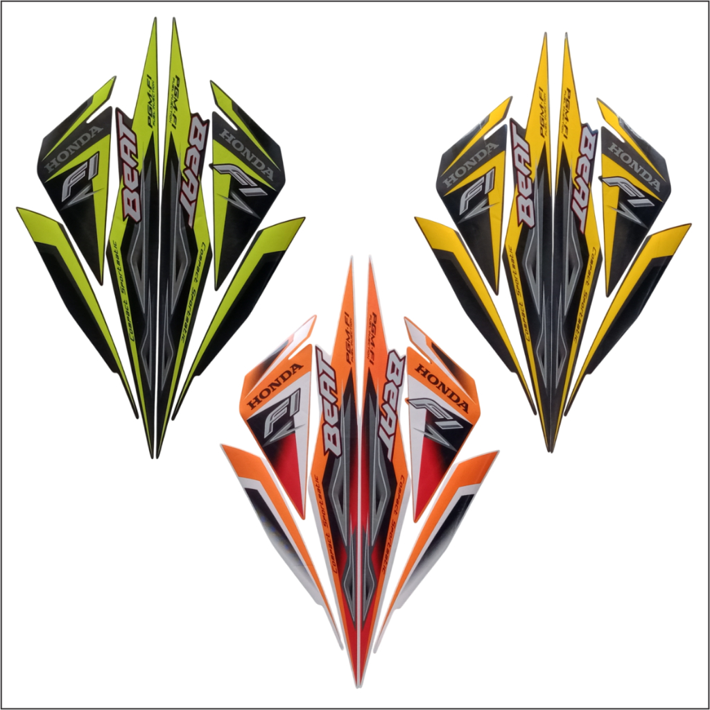 Sticker Striping Motor Honda Beat Combi 2014 Beat samba Fi orange list body motor beat Samba Fi 2014