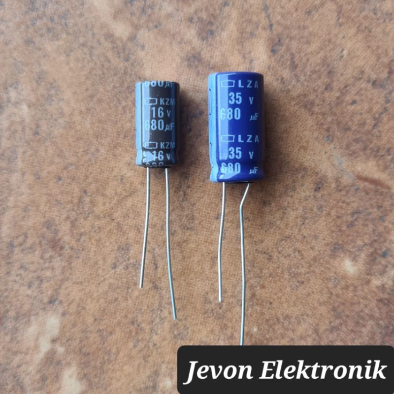 Capasitor Elco 680 uf 16 35 v volt kapasitor elko 680uf 16v 35v