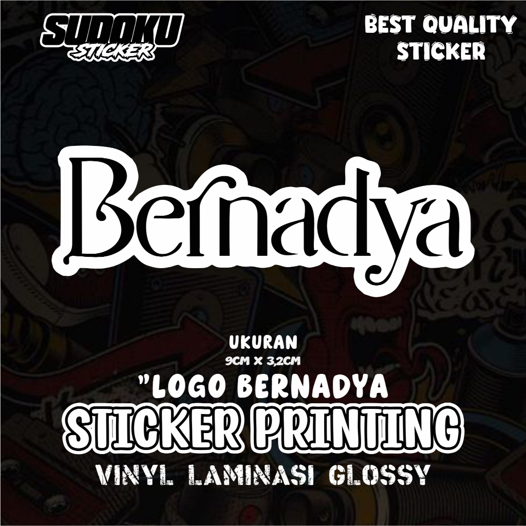 

STICKER STIKER PRINTING LOGO BERNADYA VIRAL FYP AESTHETIC