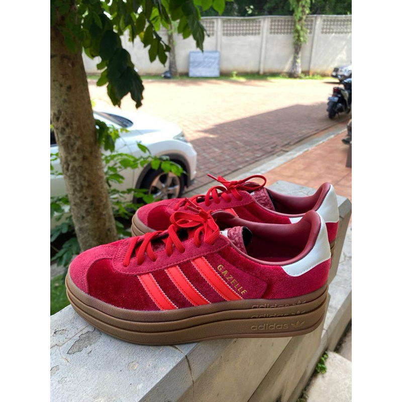 adidas gazelle bold merah
