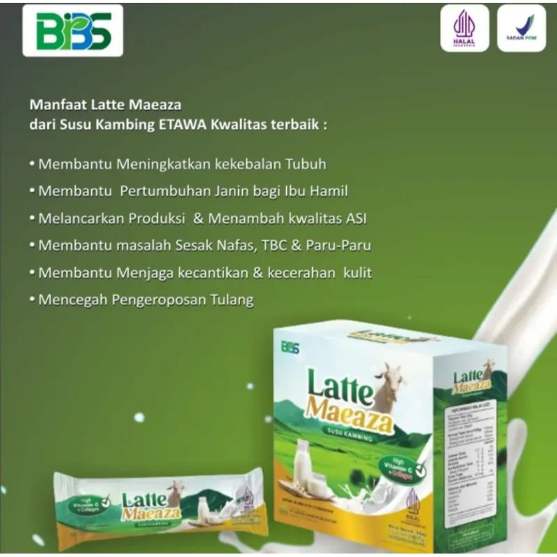 

Susu Kambing Latte Maeaza isi 10 sachet