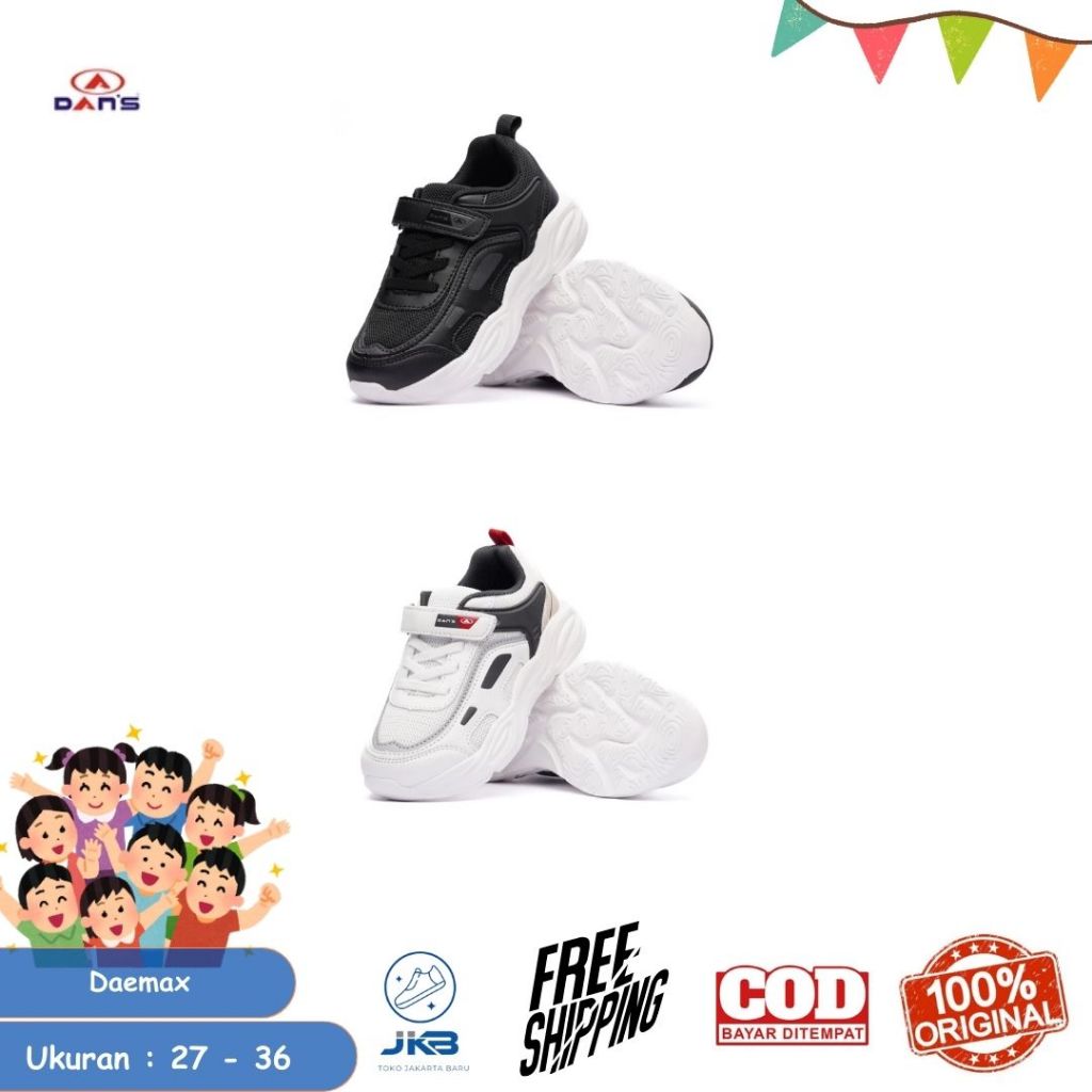 Sepatu Anak Dans Daemax Original - Sepatu Casual Anak Cowo (TK)(SD) / Sepatu Anak Dans Original Anak
