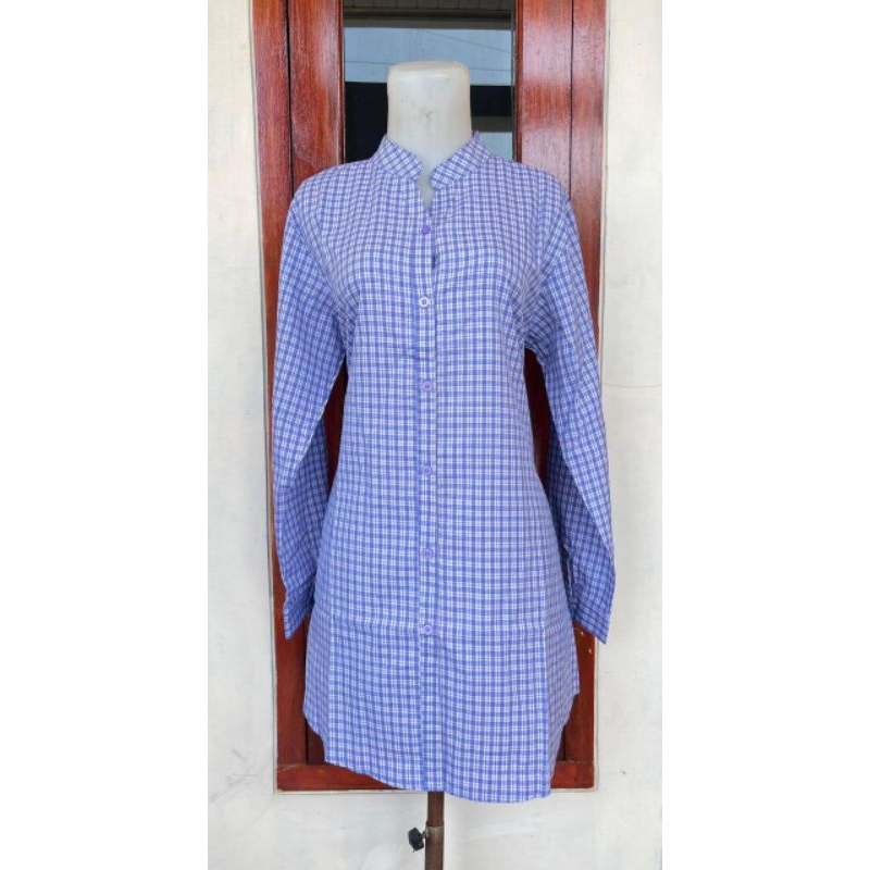 TUNIK NAMIRA MOTIF KOTAK BAHAN KATUN ADEM DAN NYAMAN