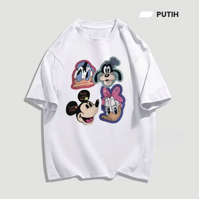 Kaos Wanita Lengan Pendek | Atasan Wanita Oversize | Atasan Wanita Jumbo - Mickey Mouse
