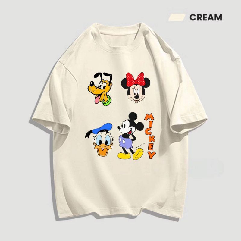 Kaos Wanita Lengan Pendek | Atasan Wanita Oversize | Atasan Wanita Jumbo - Mickey Mouse Dua