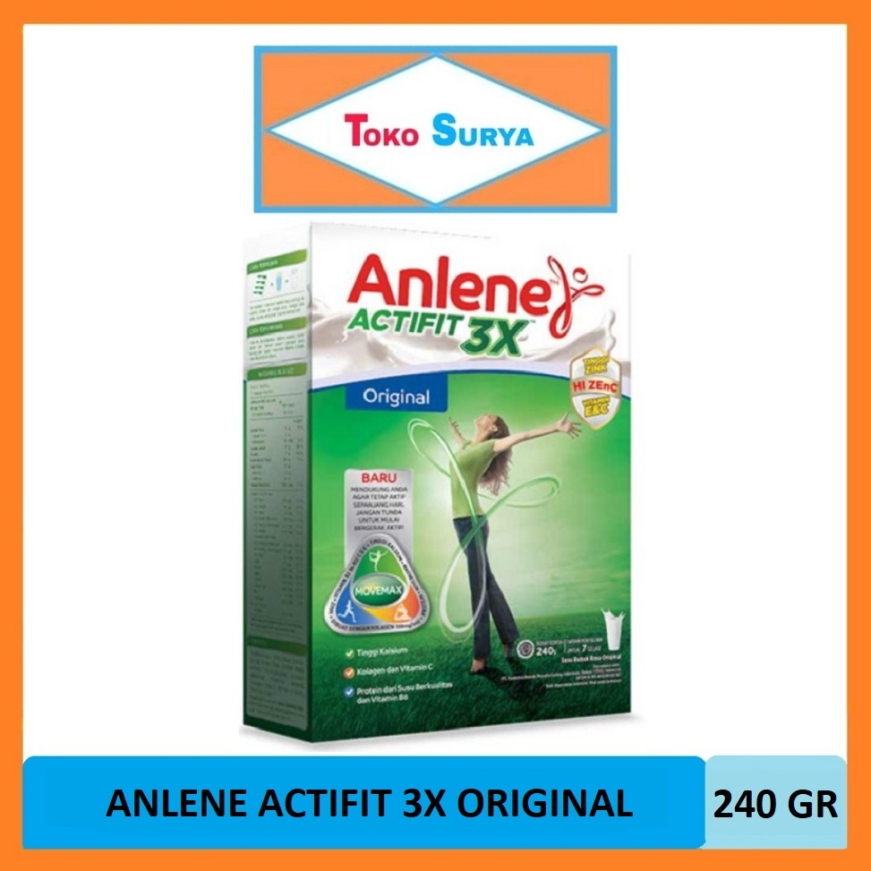 

Anlene Actifit 3X Susu Bubuk Original Kalsium Tinggi 240 Gr