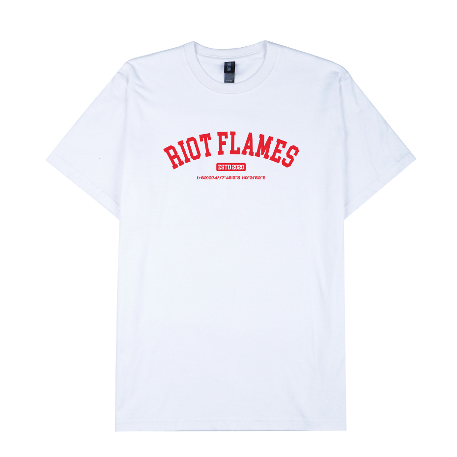 RIOT FLAMES Kaos Pria - ARCH RIOT 2 - White