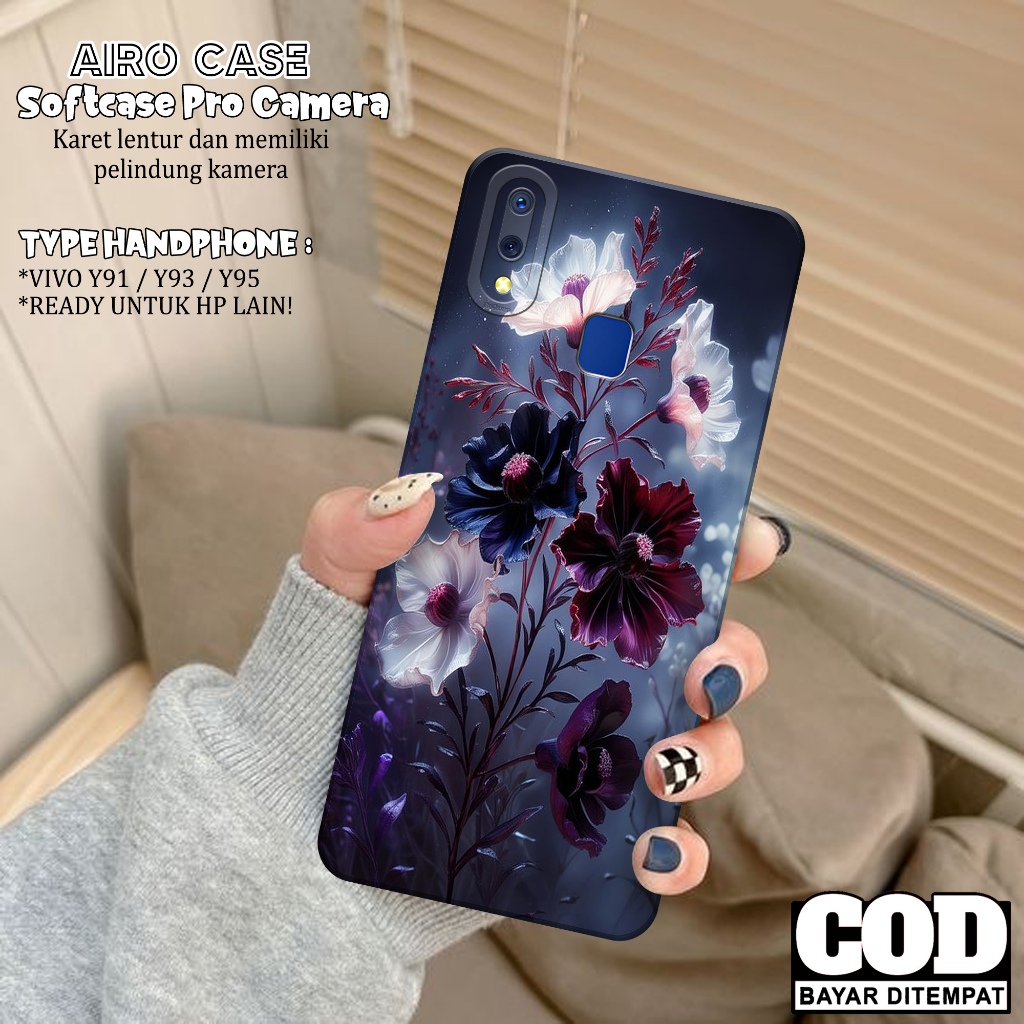 Case VIVO Y91 /Y93/ Y95 Terbaru - Softcase VIVO Y91 /Y93/ Y95  - Fashion Case BUNGA - Casing VIVO Y9