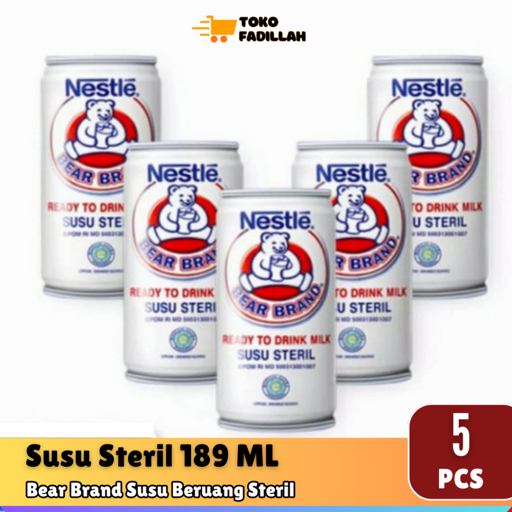 

[5 Pcs] Bear Brand Susu Beruang Susu Steril 189ml