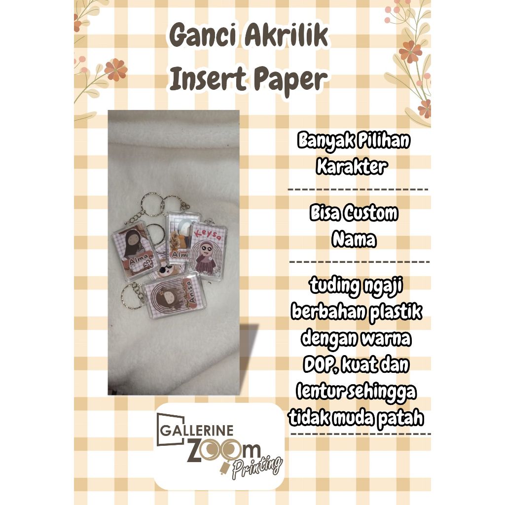 GANCI AKRILIK INSERT PAPER