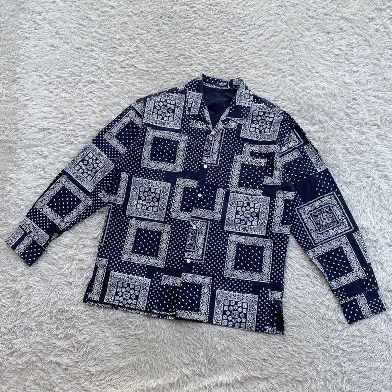 Minav by Beams Vintage Paisley Bandana Pattern Shirt Long Sleeve Regular Fit