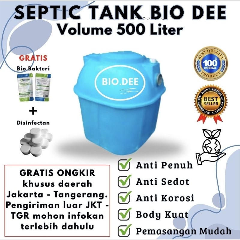 Septic tank/bio septic tank 500 Liter (kotak)