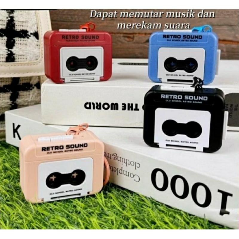 RETRO Cassette Recorder Mini Playable Music Recording Fun Keychain, Ganci Tape Mini