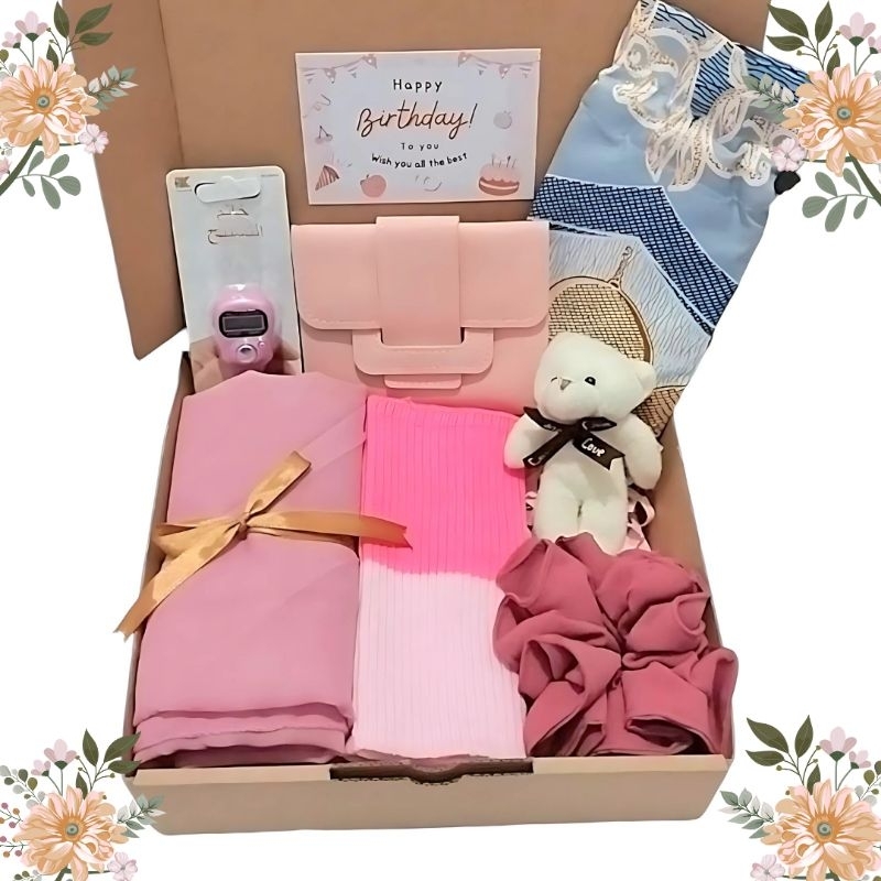 

HAMPERS HIJAB BELLA SQUARE / KADO ULANG TAHUN CEWEK / KADO WISUDA CEWEK /