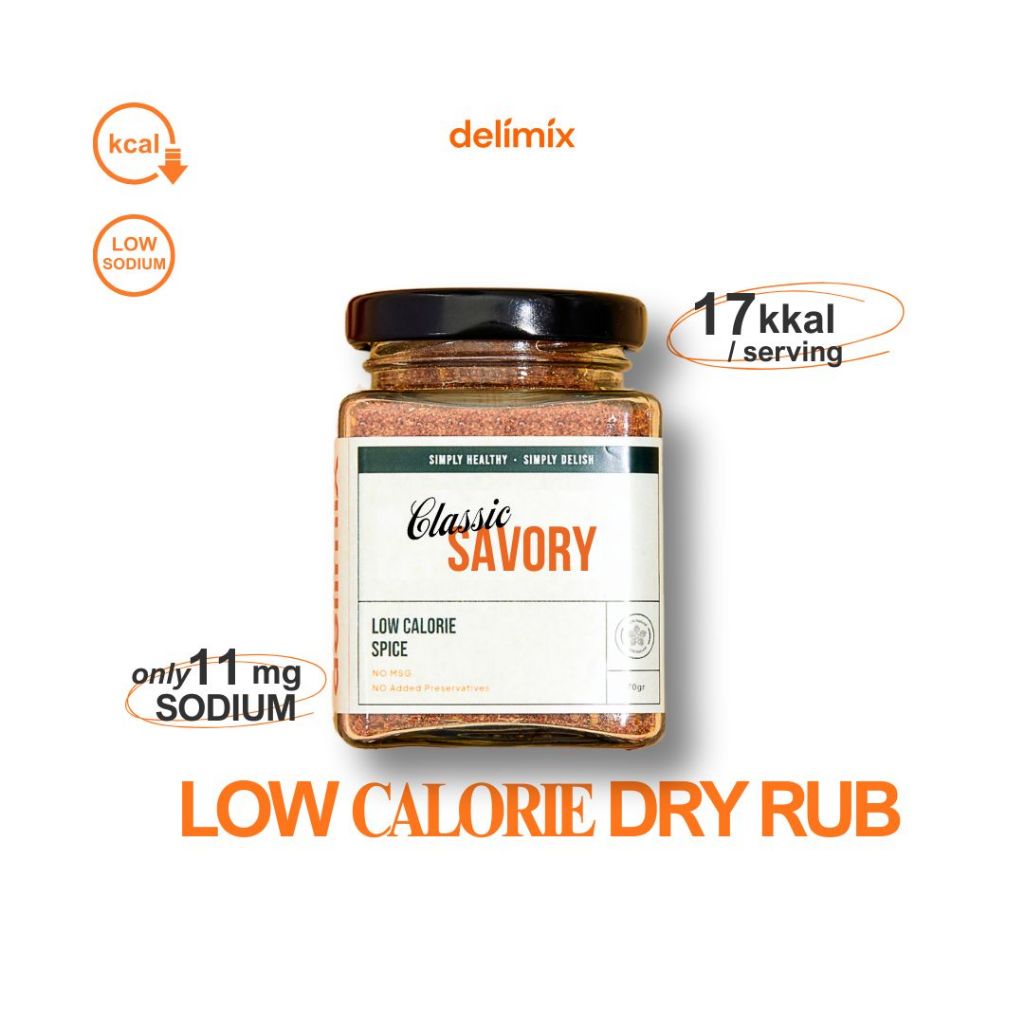 

Delimix Low Calorie Spice Mix | Dry Rub Serbaguna | Bumbu Marinasi | Rasa Classic Savory