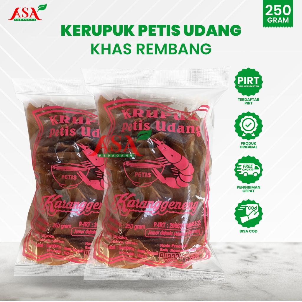 

Kerupuk Petis Udang Mentah 250 Gram Oleh Oleh Rembang