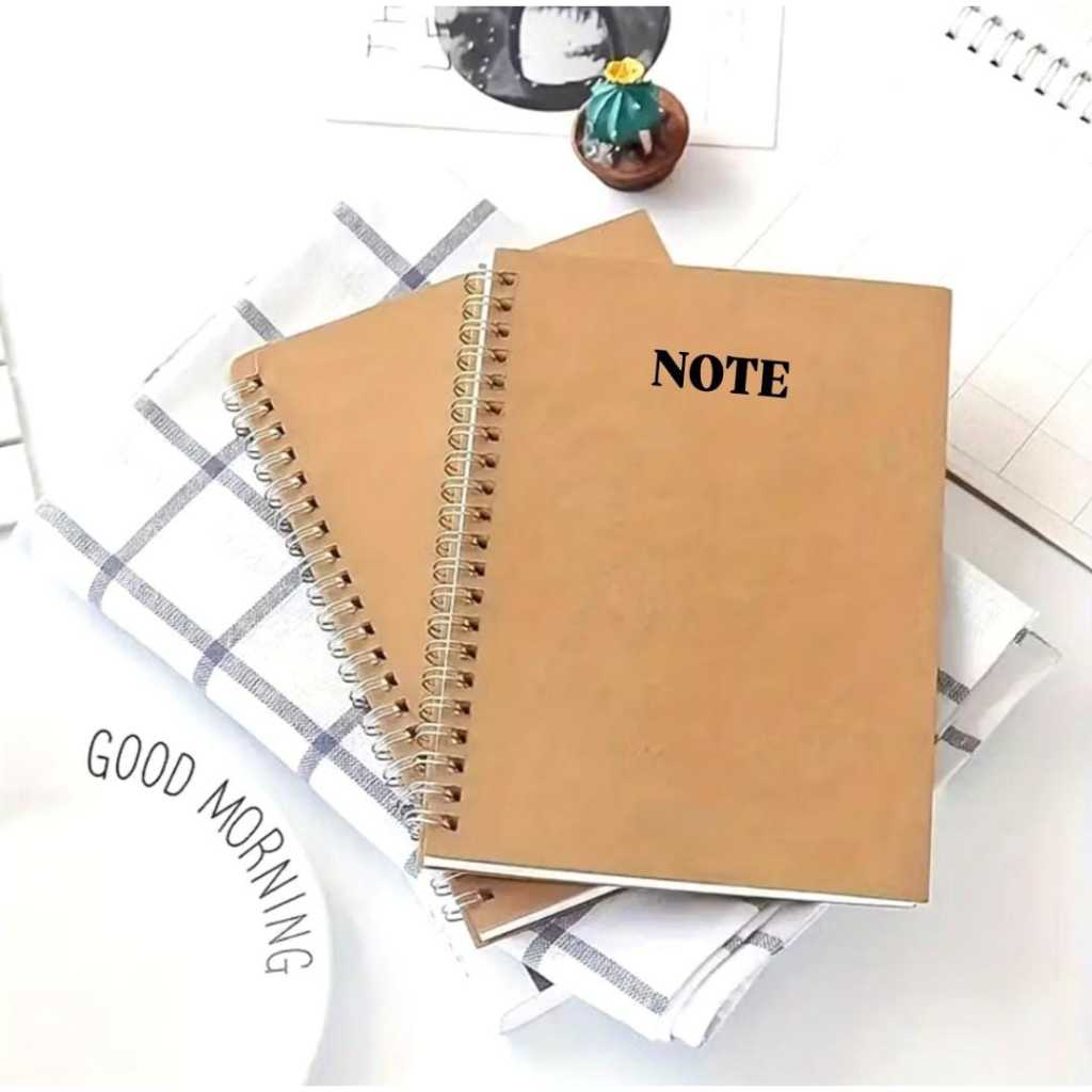 

V2_Note Book Spiral A5 Kraf 21025/Notebook Spiral Kraft A5 GARIS Vintage Jurnaling Retro Aesthetic
