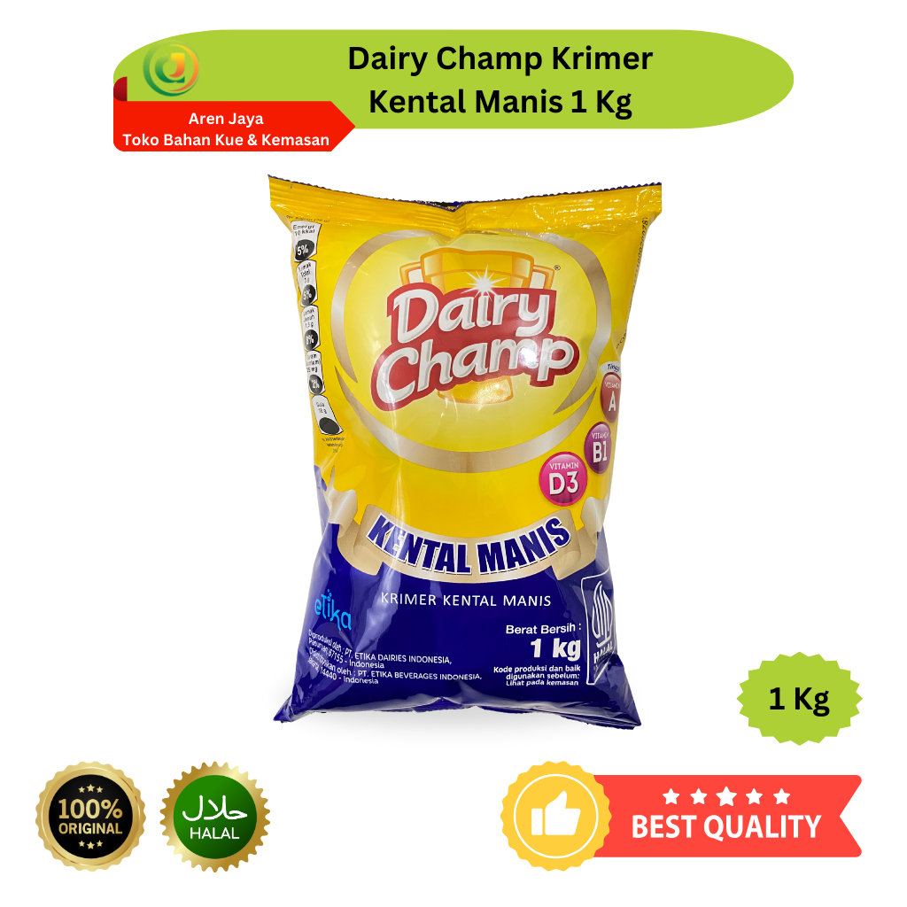 

Dairy Champ Susu Krimer Kental Manis Pouch Kemasan Bantal 1 Kg Original